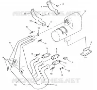 ECHAPPEMENT Storm 0965782, Storm SKS 0965582, Euro Storm E965782, Euro S (4931593159C012) pour Polaris STORM de 1996