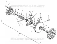 EMBRAYAGE DE TRANSMISSION ASSEMBLY STORM 0965782, STORM SKS 0965582,  EURO STORM E965782 (4931593159C008) pour Polaris STORM de 1996