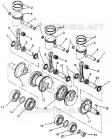 PISTON ET VILEBREQUIN STORM 0965782, STORM SKS 0965582,  EURO STORM E965782 (4931593159D004) pour Polaris STORM de 1996