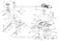 RESERVOIR D'HUILE / BOITE A AIR Storm 0965782, Storm SKS 0965582, Euro Storm E9 (4931593159C013) pour Polaris STORM de 1996