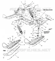 SUSPENSION AVANT AND SKI STORM 0965782, STORM SKS 0965582, EURO STORM E9657 (4931593159B004) pour Polaris STORM de 1996