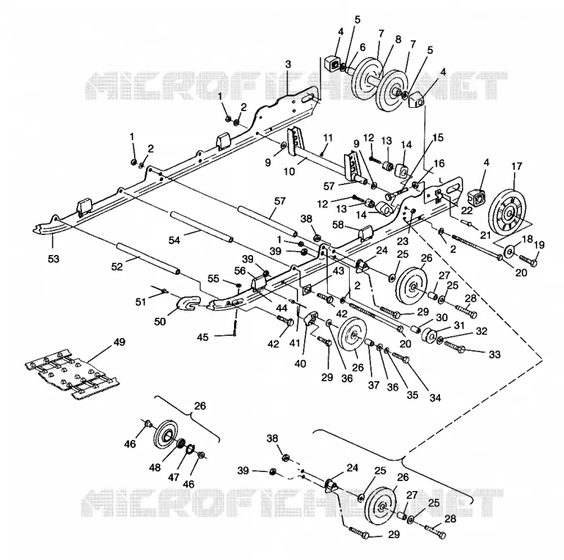 SUSPENSION  STORM 0965782 AND EURO STORM E965782 (4931593159C001) Polaris SNOWMOBILES autre 1996 STORM  STORM SKS - 0965582