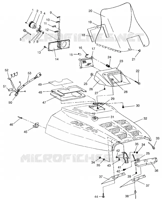 CAPOT TRAN SPORT 0960143 and EURO TRAN SPORT E960143 (4932273227A011) Polaris SNOWMOBILES autre 1996 OTHERS  TRAN SPORT - 0960143