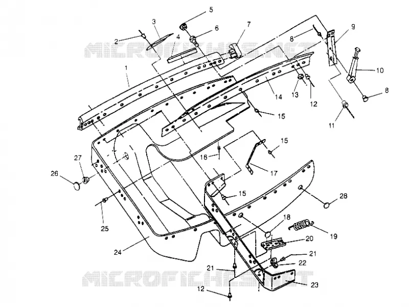 CARROSSERIE AVANT  RXL 0956768 (4930783078A008) Polaris SNOWMOBILES autre 1995 OTHERS  RXL LT - 0956768