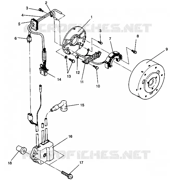 STATOR ASSEMBLY CLASSIC 0942865 and  CLASSIC TOURING 0942875 (4924962496048A) Polaris SNOWMOBILES autre 1994 OTHERS  CLASSIC - 0942865
