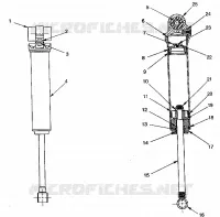 AMORTISSEUR FOX, GAS   REAR RXL TOURING E940869 (49274327430033) pour Polaris TOURING de 1994