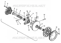 EMBRAYAGE DE TRANSMISSION ASSEMBLY RXL TOURING E940869 (49274327430025) pour Polaris TOURING de 1994