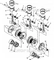 PISTON ET VILEBREQUIN RXL TOURING E940869 (49274327430036) pour Polaris TOURING de 1994