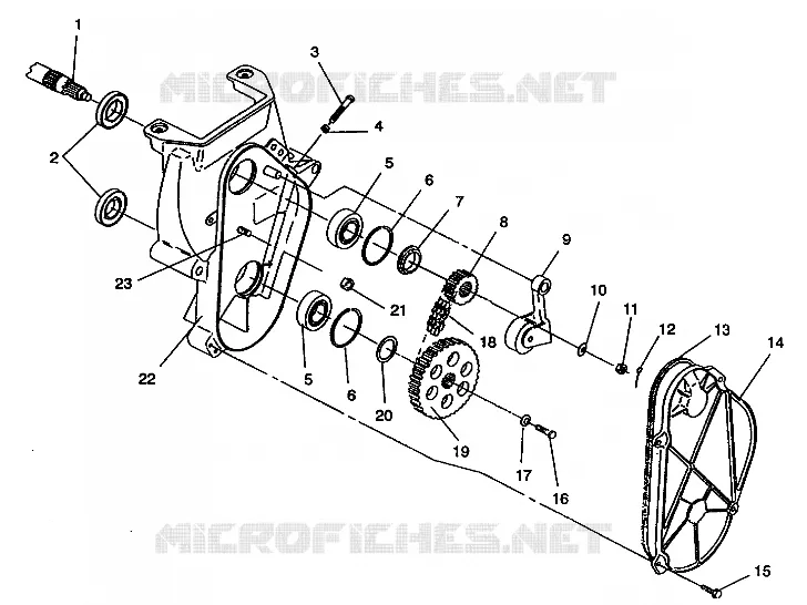 CARTER DE CHAINEE ASSEMBLY STORM E940782 AND STORM SKS E940582 (49274427440019) Polaris SNOWMOBILES autre 1994 STORM  EURO STORM SKS - E940582