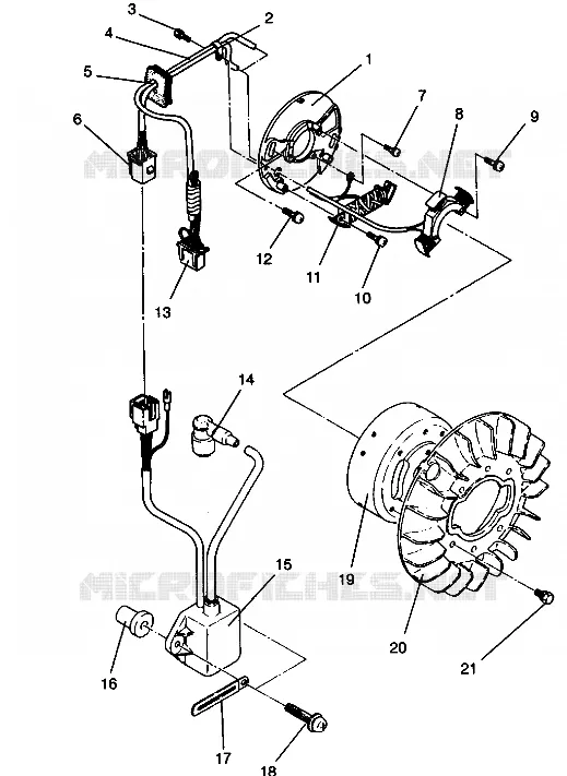 STATOR ASSEMBLY STARLITE GT 0943127 (49250125010041) Polaris SNOWMOBILES autre 1994 OTHERS  STARLITE GT - 0943127
