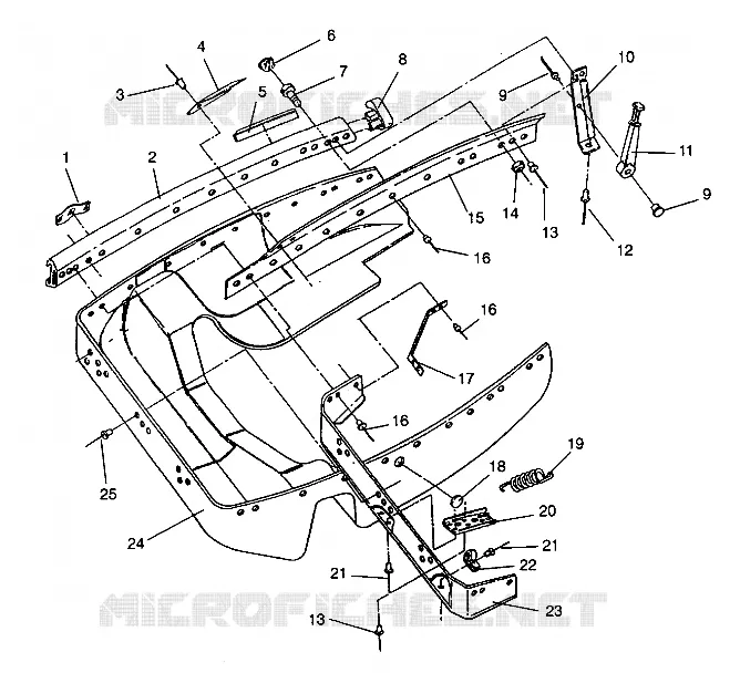 CARROSSERIE AVANT SUPER SPORT 0940743 (4927742774003A) Polaris SNOWMOBILES autre 1994 SUPERSPORT  SUPER SPORT - 0940743