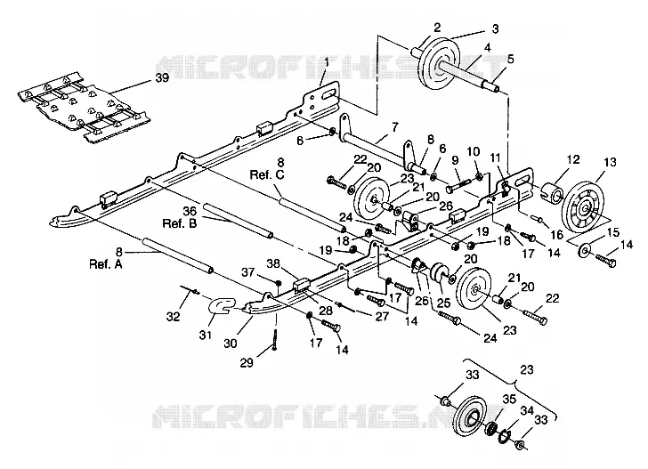 SUSPENSION SUPER SPORT 0940743 (4927742774017A) Polaris SNOWMOBILES autre 1994 SUPERSPORT  SUPER SPORT - 0940743