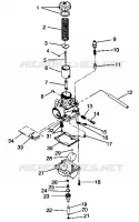 CARBURATEUR WIDETRAK LX 0942064 (49250425040034) pour Polaris WIDETRAK de 1994