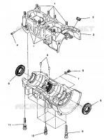 CARTERS MOTEUR ASSEMBLY WIDETRAK LX 0942064 (49250425040030) pour Polaris WIDETRAK de 1994