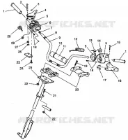 DIRECTION   GUIDON ASSEMBLY WIDETRAK LX 0942064 (49250425040013) pour Polaris WIDETRAK de 1994