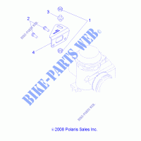 MOTEUR, CARBURATEUR BRACKET   A12NA32AA (49ATVCARBBRKT10TBLZR) pour Polaris TRAIL BLAZER 330 de 2012