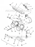 CORPS DE PAPILON ASSEMBLY 500 EFI / 0930674 and  500 EFI SKS / 0930574 (4922962296033A) pour Polaris OTHERS de 1993