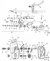 FREIN ET CARTER DE CHAINEE EUROPEAN 440,400 SKS,500 EFI,  EFI SKS,RXL SKS,SPORT,TR (49237723770007) pour Polaris OTHERS de 1993