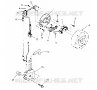 STATOR ASSEMBLY 500 EFI/0930674 and  500 EFI SKS/0930574 (4922962296036A) pour Polaris OTHERS de 1993