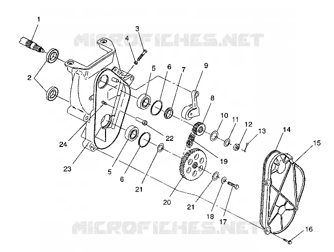 CARTER DE CHAINEE ASSEMBLY SPORT / 0930443 (4922942294016A) Polaris SNOWMOBILES autre 1993 OTHERS  EURO SPORT - E930443
