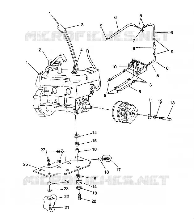 SUPPORT MOTEUR LITE GT / 0933133 (4923232323021A) Polaris SNOWMOBILES autre 1993 OTHERS  EURO STARLITE - E933427