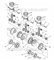PISTON ET VILEBREQUIN STORM/0932770 AND STORM SKS/0932570 (4923032303031A) pour Polaris STORM de 1993