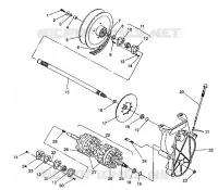 SYSTÈME DE TRANSMISSION ASSEMBLY STORM/0932770 AND STORM SKS/0932570 (4923032303018A) pour Polaris STORM de 1993