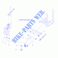 SUSPENSION, A ARM and SUPPORT MOUNTING   A11LB27AA (49ATVAARM09SP400) pour Polaris HAWKEYE de 2011