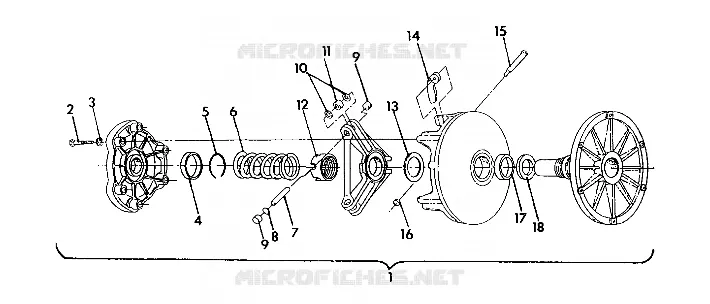 EMBRAYAGE DE TRANSMISSION 440 (4921242124029A) Polaris SNOWMOBILES 440 1992 OTHERS  440 - 0920760