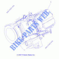 MOTEUR COMPLET   A11MB46FZ (49ATVMOTEUR08SP500) pour Polaris HAWKEYE de 2011