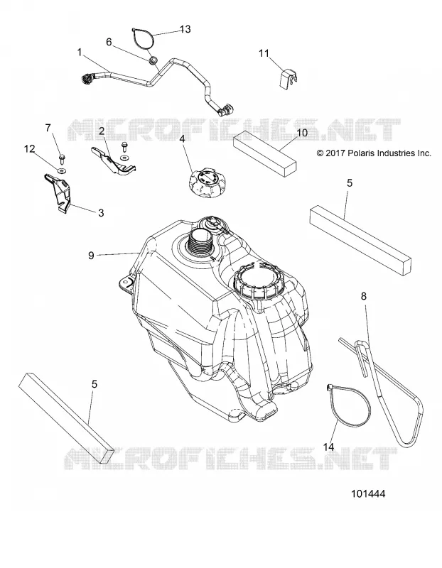 RESERVOIR DE CARBURANT ASM. - A18S6E57B1  Polaris SPORTSMAN 570 2018 SPORTSMAN 6X6 570 BIG BOSS EPS  570 SPORTSMAN 6X6