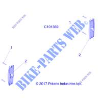 ELECTRICITE, TAILLIGHTS   A18S6S57C1/CL  pour Polaris SPORTSMAN 6X6 570 BIG BOSS EPS TRACTOR de 2018