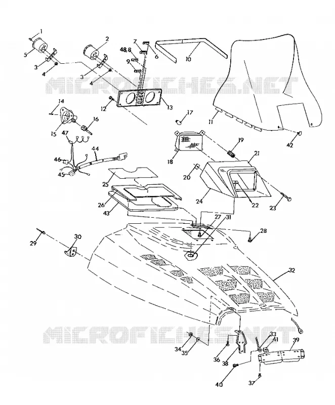 CAPOT 650 (4921312131007A) Polaris SNOWMOBILES 650 1992 OTHERS  650 - 0920758