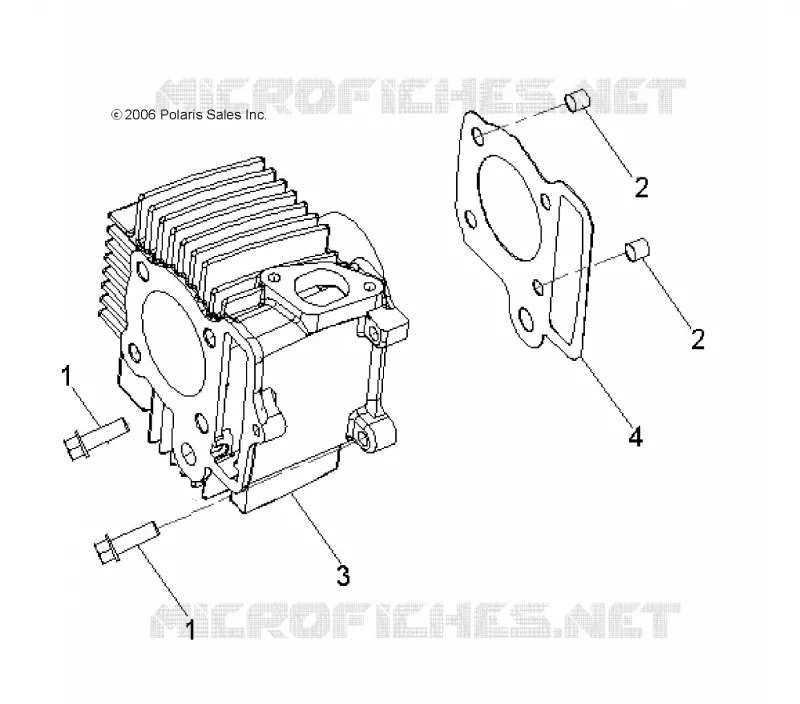 CYLINDRE - A18YAF11B5/N5 (49ATVCYLINDER07OTLW90) Polaris SPORTSMAN 110 2018 SPORTSMAN 110 EFI  SPORTSMAN 110