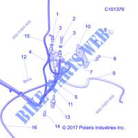 FREINS, VALVE SYSTEM   A18SDS57C5/E5 (C101379) pour Polaris SPORTSMAN 570 TOURING EPS TRACTOR de 2018