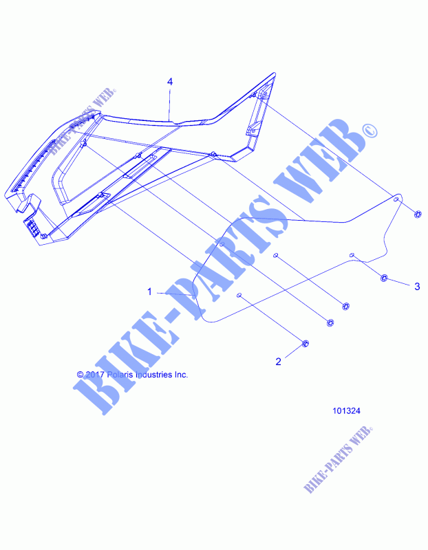 RIGHT HAND SIDE PANEL HEAT SHIELD AND HARDWARE 2 UP   A18SDA57B7/L7/E57B5 (101324) pour Polaris SPORTSMAN TOURING 570 EFI/EPS de 2018