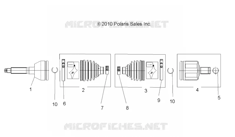 DRIVE TRAIN, TRANSMISSION AVANT SHAFT - A17S6E57A1  Polaris SPORTSMAN 570 2017 570 SPORTSMAN 6X6   SPORTSMAN 570 6X6