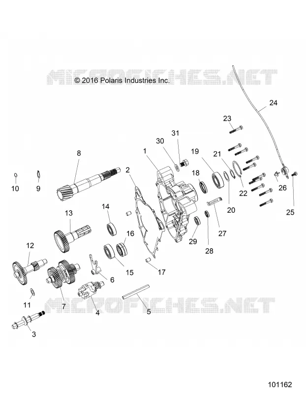 SYSTÈME DE TRANSMISSION, MAIN GEARCASE - A17HAA15N7 (101162) Polaris ACE 150 2017 ACE 150 MD   ACE 150 MD