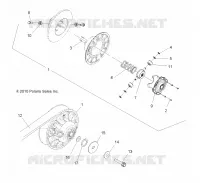 SYSTÈME DE TRANSMISSION, SECONDARY CLUTCH   A17SYS95CK (49ATVCLUTCHDRIVEN11SPTRG550) pour Polaris SPORTSMAN 1000 TOURING TRACTOR  de 2017