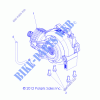 SYSTÈME DE TRANSMISSION, FRONT GEARCASE MOUNTING   A16DAH57A1 (49ATVGEARCASEMTG14325) pour Polaris ACE 570 EFI HD de 2016