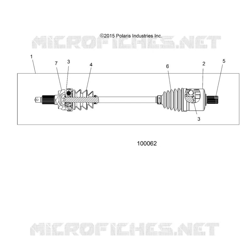SYSTÈME DE TRANSMISSION, DRIVE SHAFT, FRONT - A16SVA85A2 (100062) Polaris SCRAMBLER 850 2016 SCRAMBLER 850  SCRAMBLER 850
