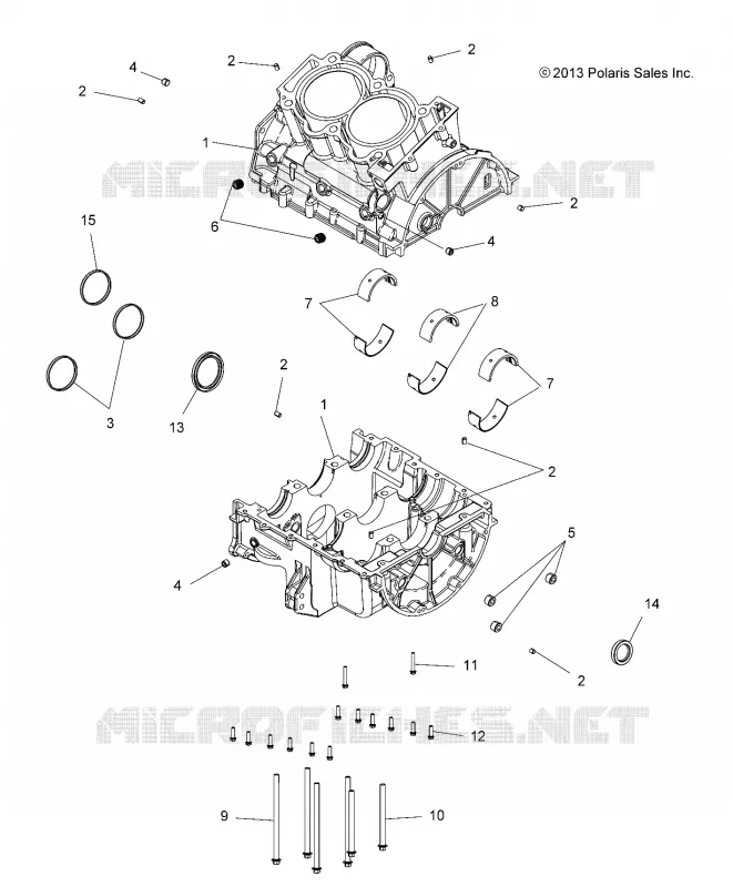CARTERS MOTEUR - A16SXM95AL  Polaris SPORTSMAN 1000 2016 SPORTSMAN 1000 HL  SPORTSMAN 1000 HIGH LIFTER