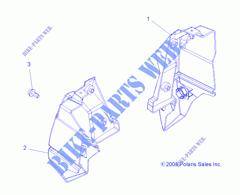 CARROSSERIE ARRIERE BUMPER   A16SXE95AG/AR/D95A9  pour Polaris SPORTSMAN XP 1000 de 2016