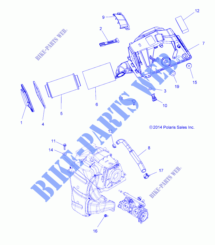 ENGINE, PRISE D'AIR   A16SXE95AG/AR/D95A9  pour Polaris SPORTSMAN XP 1000 de 2016