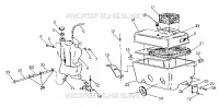 RESERVOIR D'HUILE/BOITE A AIR Sport/Sport GT (4921282128018A) pour Polaris OTHERS de 1992