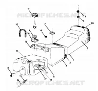 SIEGE GAS/TANK ASSEMBLY Sport GT (4921282128007A) pour Polaris OTHERS de 1992