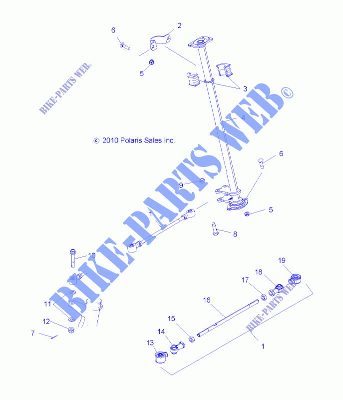 STEERING, COLONNE DE DIRECTION   A16SEB57C1/C2 /SBB57C1 (49ATVSTEERING11SP500) pour Polaris SPORTSMAN 570 EPS de 2016