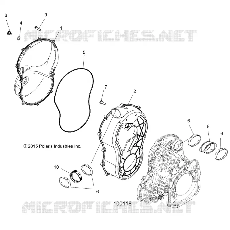 COUVERCLE D'EMBRAYAGE AND BOOTS - A16SXN85A3  Polaris SPORTSMAN 850 2016 SPORTSMAN 850 HL   SPORTSMAN 850 HIGH LIFTER