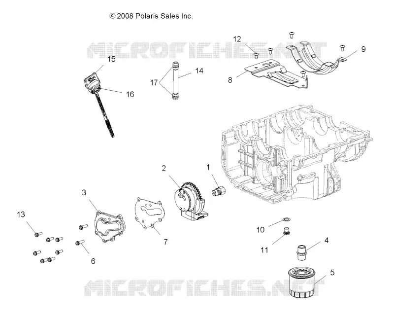 MOTEUR, OIL SYSTEM - A16SXN85A3  Polaris SPORTSMAN 850 2016 SPORTSMAN 850 HL   SPORTSMAN 850 HIGH LIFTER
