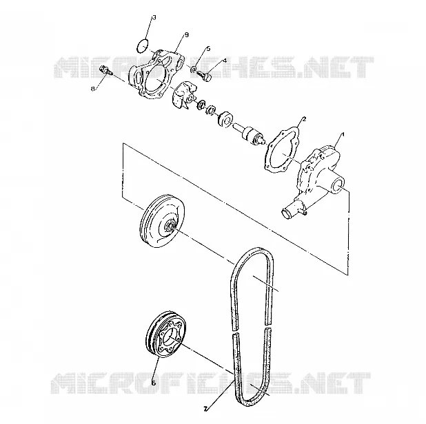 POMPE A EAU WideTrak (4921302130040A) Polaris SNOWMOBILES autre 1992 WIDETRAK  SWE WIDE TRAK - S922064